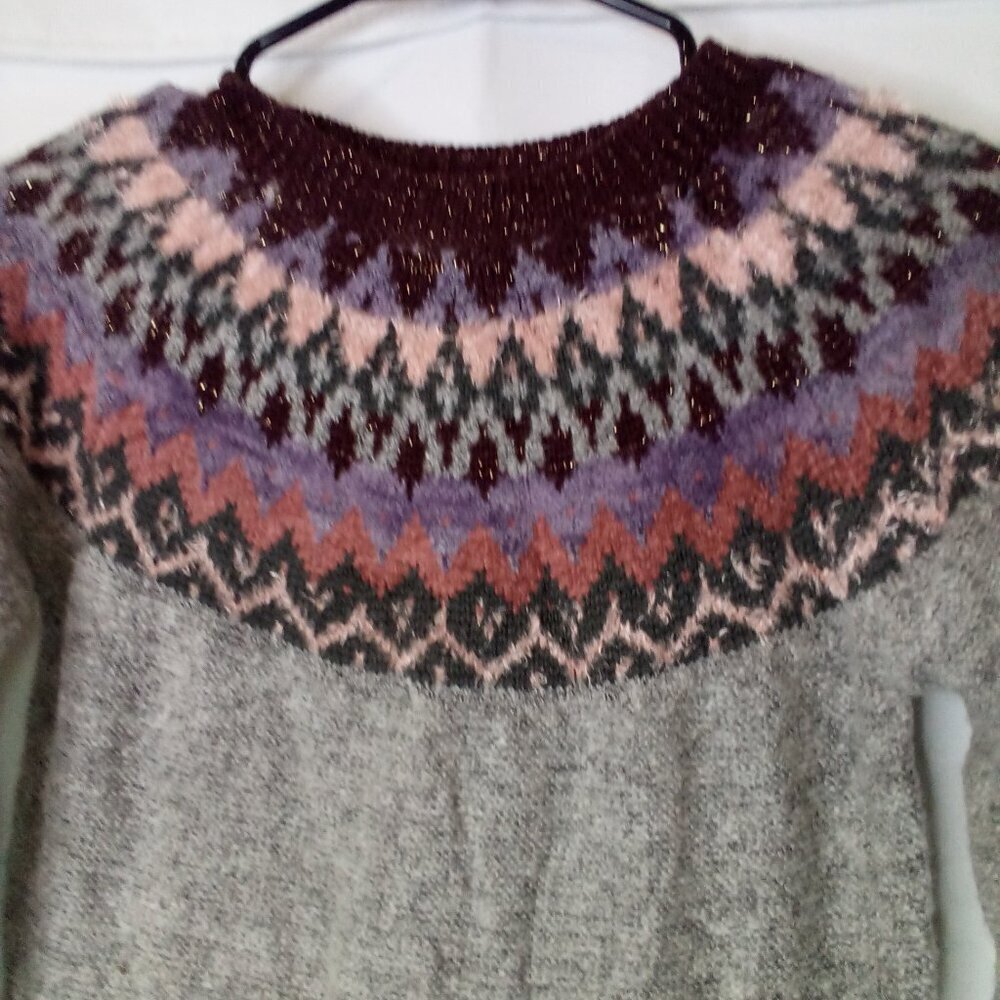 Maurices Sweater Dress Women XS Long Sleeve Soft Stretch Gray Pink - Picture 8 of 15